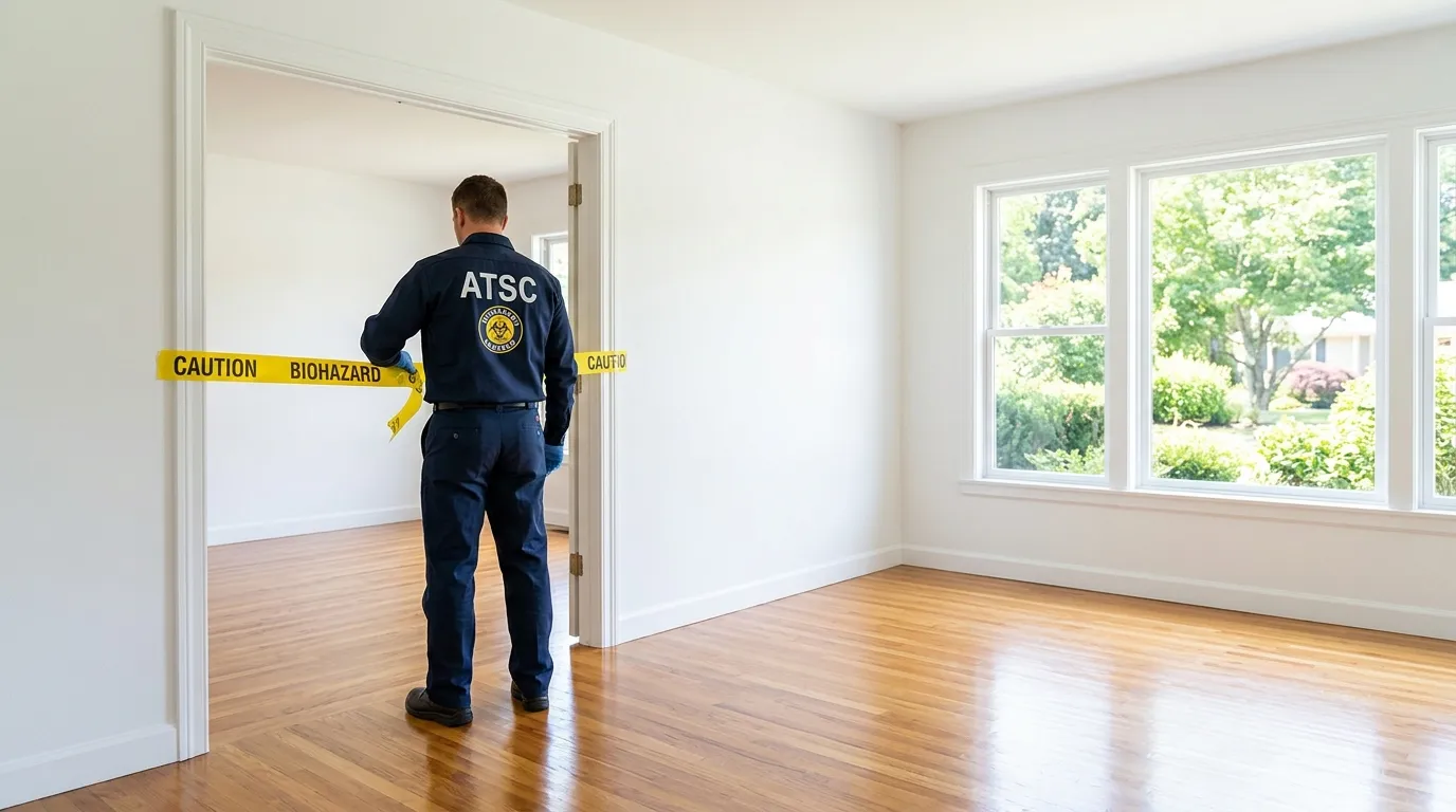 Certified biohazard cleanup crew performing Decomposition Cleanup in Beloit